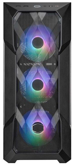 Cooler Master MasterBox TD500 Mesh V2 Gaming Case w/ Glass Side, E-ATX, 3x ARGB Fans, ARGB Fan Hub, FineMesh Front, USB-C, Black