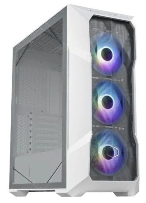 Cooler Master MasterBox TD500 Mesh V2 Gaming Case w/ Glass Side, E-ATX, 3x ARGB Fans, ARGB Fan Hub, FineMesh Front, USB-C, White