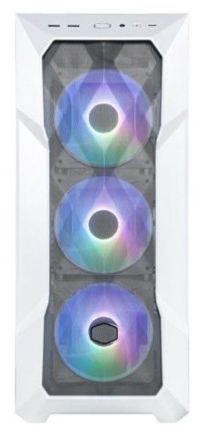 Cooler Master MasterBox TD500 Mesh V2 Gaming Case w/ Glass Side, E-ATX, 3x ARGB Fans, ARGB Fan Hub, FineMesh Front, USB-C, White