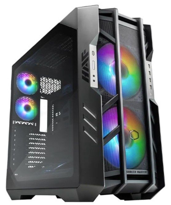 Cooler Master HAF 700 Gaming Case w/ Glass Side, E-ATX, Multi Chamber, 5x ARGB Fans, ARGB Fan Hub, USB-C, Black