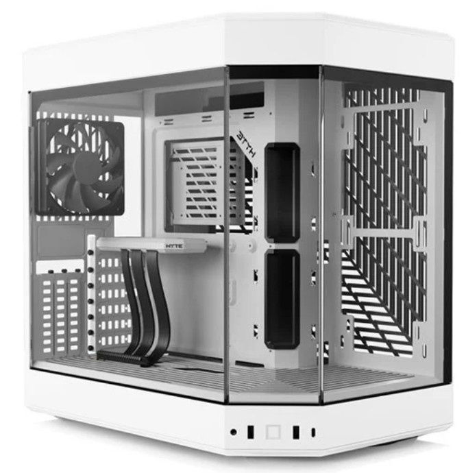 HYTE Y60 Snow White 3-Piece Tempered Glass Dual Chamber Mid-Tower ATX Case