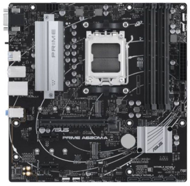 Asus PRIME A620M-A-CSM - Corporate Stable Model, AMD A620, AM5, Micro ATX, 4 DDR5, VGA, HDMI, DP, GB LAN, PCIe4, 2x M.2