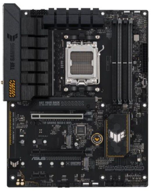 Asus TUF GAMING B650-E WIFI, AMD B650, AM5, ATX, 4 DDR5, HDMI, DP, Wi-Fi 6E, 2.5G LAN, PCIe4, 3x M.2