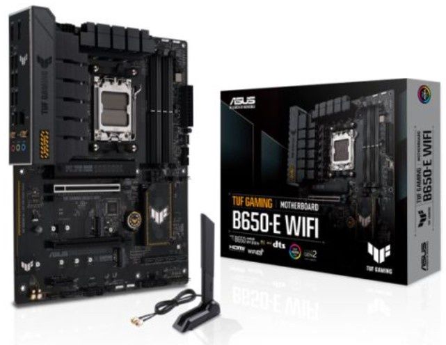 Asus TUF GAMING B650-E WIFI, AMD B650, AM5, ATX, 4 DDR5, HDMI, DP, Wi-Fi 6E, 2.5G LAN, PCIe4, 3x M.2