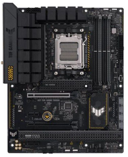 Asus TUF GAMING B650-PLUS WIFI, AMD B650, AM5, ATX, 4 DDR5, HDMI, DP, Wi-Fi 6, 2.5G LAN, PCIe5, 3x M.2