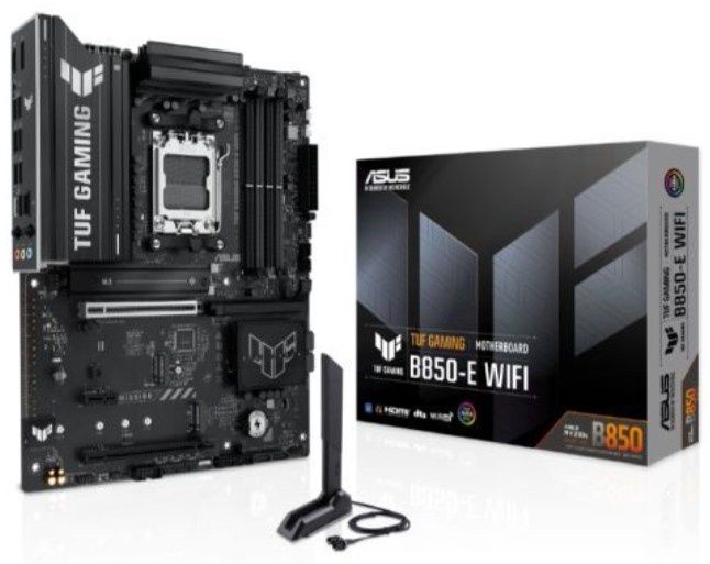 Asus TUF GAMING B850-E WIFI, AMD B850, AM5, ATX, 4 DDR5, HDMI, DP, Wi-Fi 6E, 2.5G LAN, 3x M.2