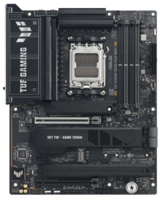 Asus TUF GAMING X870E-PLUS WIFI7, AMD X870, AM5, ATX, 4 DDR5, HDMI, 2 USB4, Wi-Fi 7, 2.5G LAN, PD 30W, 4x M.2