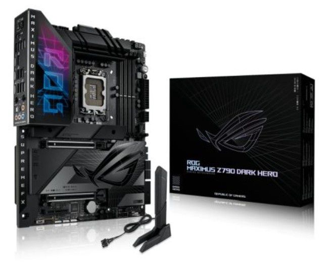 Asus ROG MAXIMUS Z790 DARK HERO, Intel Z790, 1700, ATX, 4 DDR5, HDMI, Thunderbolt 4, Wi-Fi 7, 2.5G LAN, PCIe5, Polymo Lighting, 5x M.2