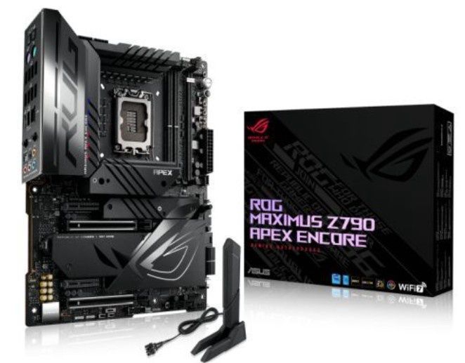 Asus ROG MAXIMUS Z790 APEX ENCORE, Intel Z790, 1700, ATX, 2 DDR5, Wi-Fi 7, 2.5G LAN, PCIe5, Memory Fan Kit, RGB, 5x M.2