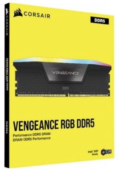 Corsair Vengeance RGB 32GB Kit (2 x 16GB), DDR5, 6000MHz (PC5-48000), CL36, 1.35V, PMIC, AMD EXPO &amp; Intel XMP 3.0, Black, DIMM Memory