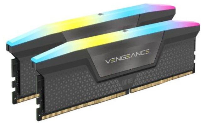 Corsair Vengeance RGB 32GB Kit (2 x 16GB), DDR5, 6000MHz (PC5-48000), CL36, 1.35V, PMIC, AMD EXPO &amp; Intel XMP 3.0, Black, DIMM Memory