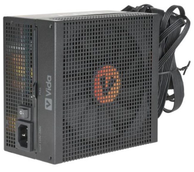 Vida 750W Heracles Black ATX Gaming PSU, 80+ Bronze, 14cm Ultra-Quiet FDM Fan, Flat Black Cables, Power Lead Not Included