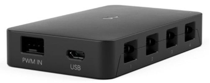 Fractal Design Adjust Pro Fan Speed &amp; ARGB Lighting Hub, Up to 16 ARGB Devices, Presets, Animation Modes, Startup Effects, No Software Needed
