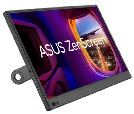 Asus 15.6&quot; FHD IPS Portable Monitor (ZenScreen MB169CK), 1920 x 1080, USB-C, USB-powered, Ultraslim, Eye Care, Auto-Rotate, 360° Kickstand