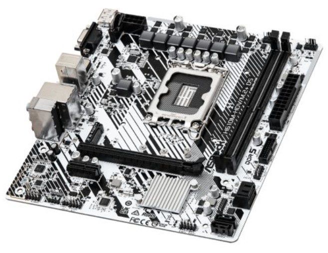 Asrock H610M-HDV/M.2+ D5, Intel H610, 1700, Micro ATX, 2 DDR5, VGA, HDMI, DP, PCIe4, 1x M.2