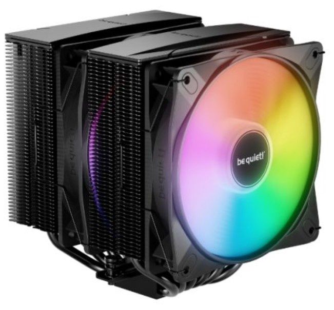 Be Quiet! BK043 Pure Rock Pro 3 LX Black ARGB Heatsink &amp; Fan, Intel &amp; AMD Sockets, 2x Light Wings LX ARGB Fans, 6 High-Performance Heatpipes, 250W TDP