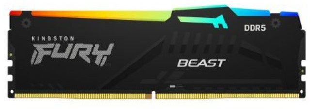Kingston Fury Beast RGB 16GB, DDR5, 6000MHz, CL36, 1.35V, ECC, PMIC, AMD EXPO &amp; Intel XMP 3.0, Black, DIMM Memory
