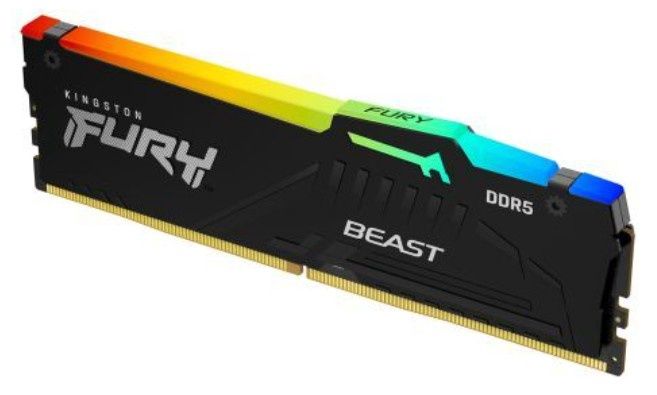 Kingston Fury Beast RGB 16GB, DDR5, 6000MHz, CL36, 1.35V, ECC, PMIC, AMD EXPO &amp; Intel XMP 3.0, Black, DIMM Memory