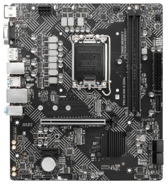MSI PRO H610M-G DDR4, Intel H610, 1700, Micro ATX, 2 DDR4, VGA, HDMI, DP, GB LAN, 1x M.2