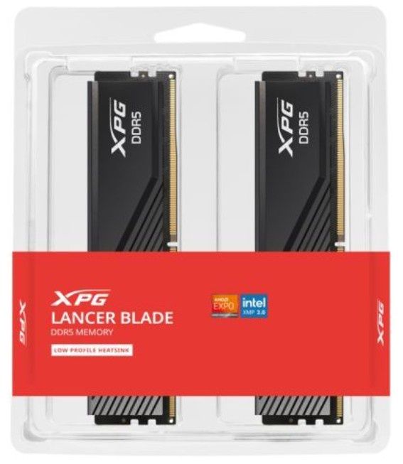 ADATA XPG Lancer Blade 32GB Kit (2 x 16GB), DDR5, 5600MHz (PC5-44800), CL46, 1.1V, ECC, PMIC, AMD EXPO &amp; Intel XMP 3.0, DIMM Memory