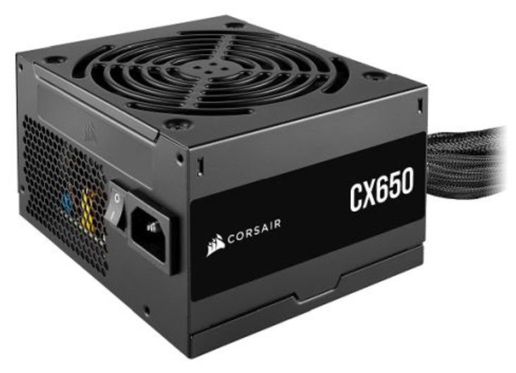 Corsair 650W CX650 PSU, Fully Wired, 80+ Bronze, Thermally Controlled Fan