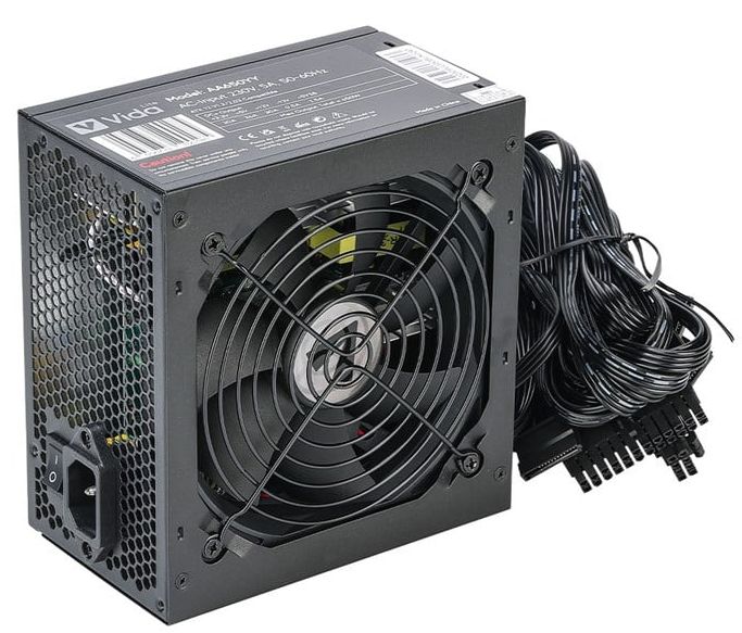 VIDA  650 W ATX 24-Pin  PSU -  Black (mod:AA-650-YY)