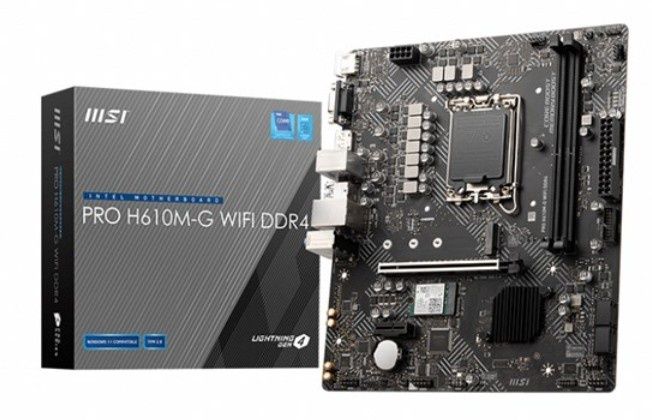 MSI PRO H610M-G WIFI DDR4, Intel H610 LGA 1700 Micro ATX