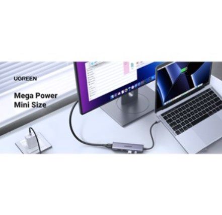 Ugreen 15596 Laptop Dock/port Replicator Wired USB 3.2 Gen 1 (3.1 Gen 1) Type-A + Type-C Aluminium