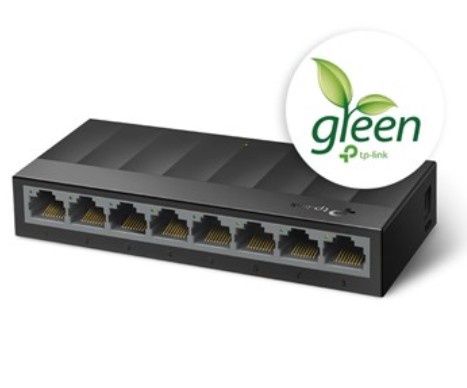 TP-Link LS1008G Network Switch Unmanaged Gigabit Ethernet (10/100/1000) Black