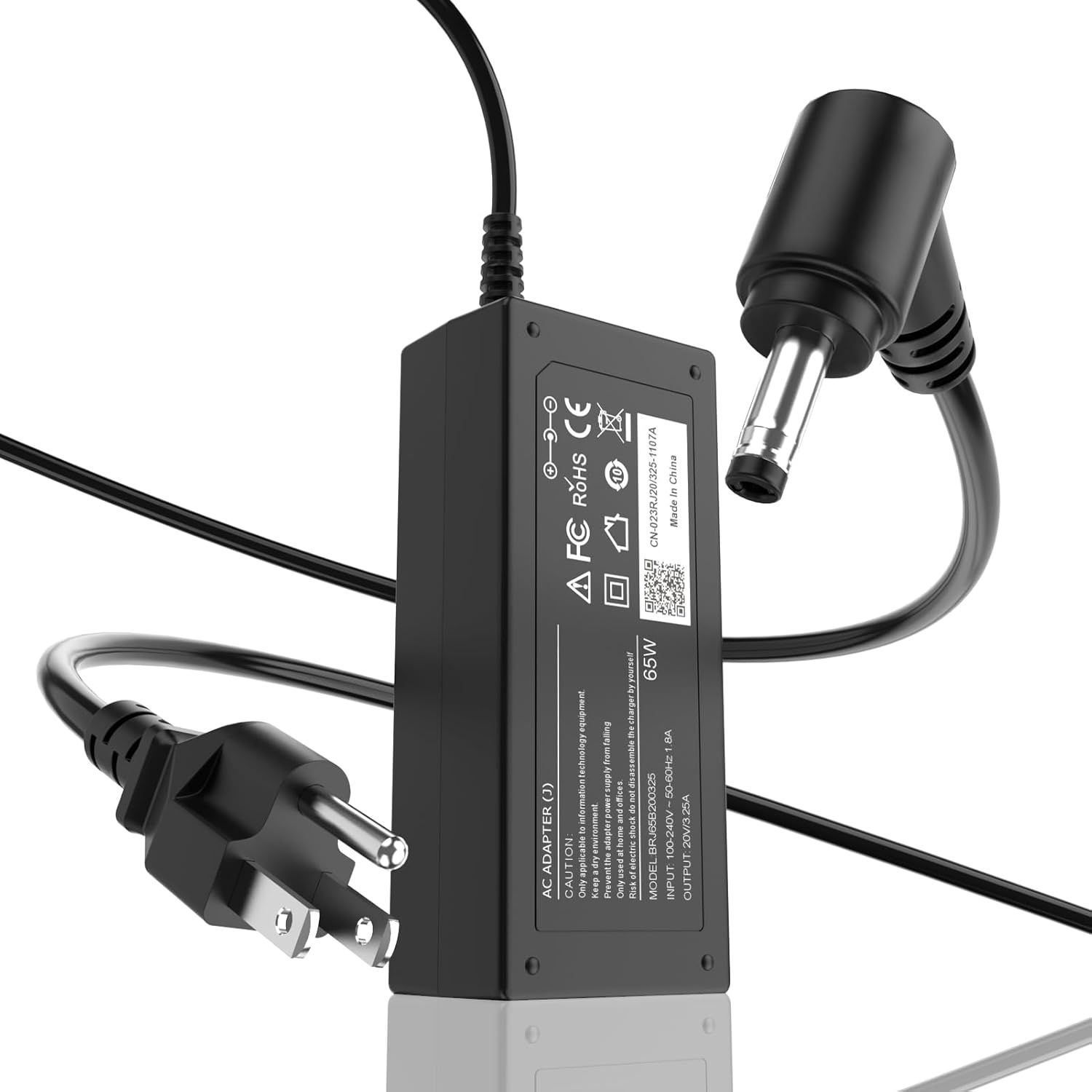 Laptop Charger - For Lenovo 65w - 20v - 3.25a (4.0x1.7 connection)