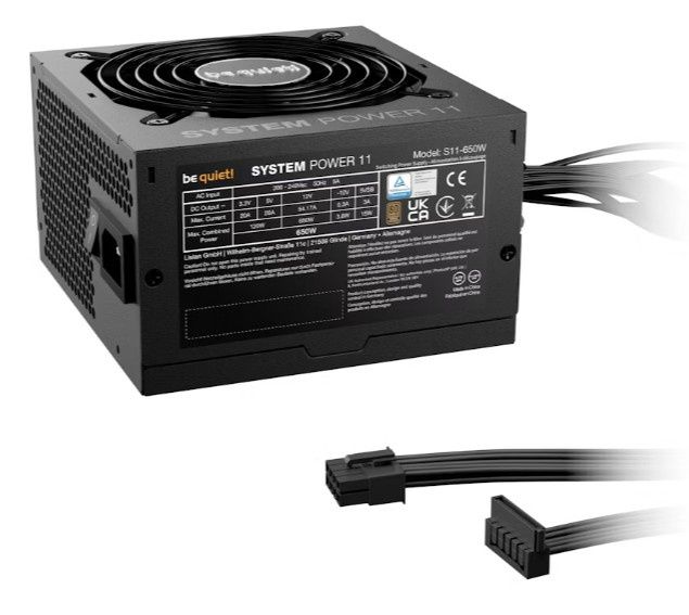 Be Quiet! System Power 11 650W ATX 3.1 PCIe 5.1 80 Plus Bronze Power Supply
