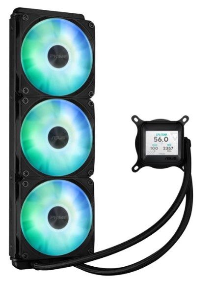 Asus Prime LC 360 ARGB LCD Processor AIO Liquid Cooler 12 Cm Black