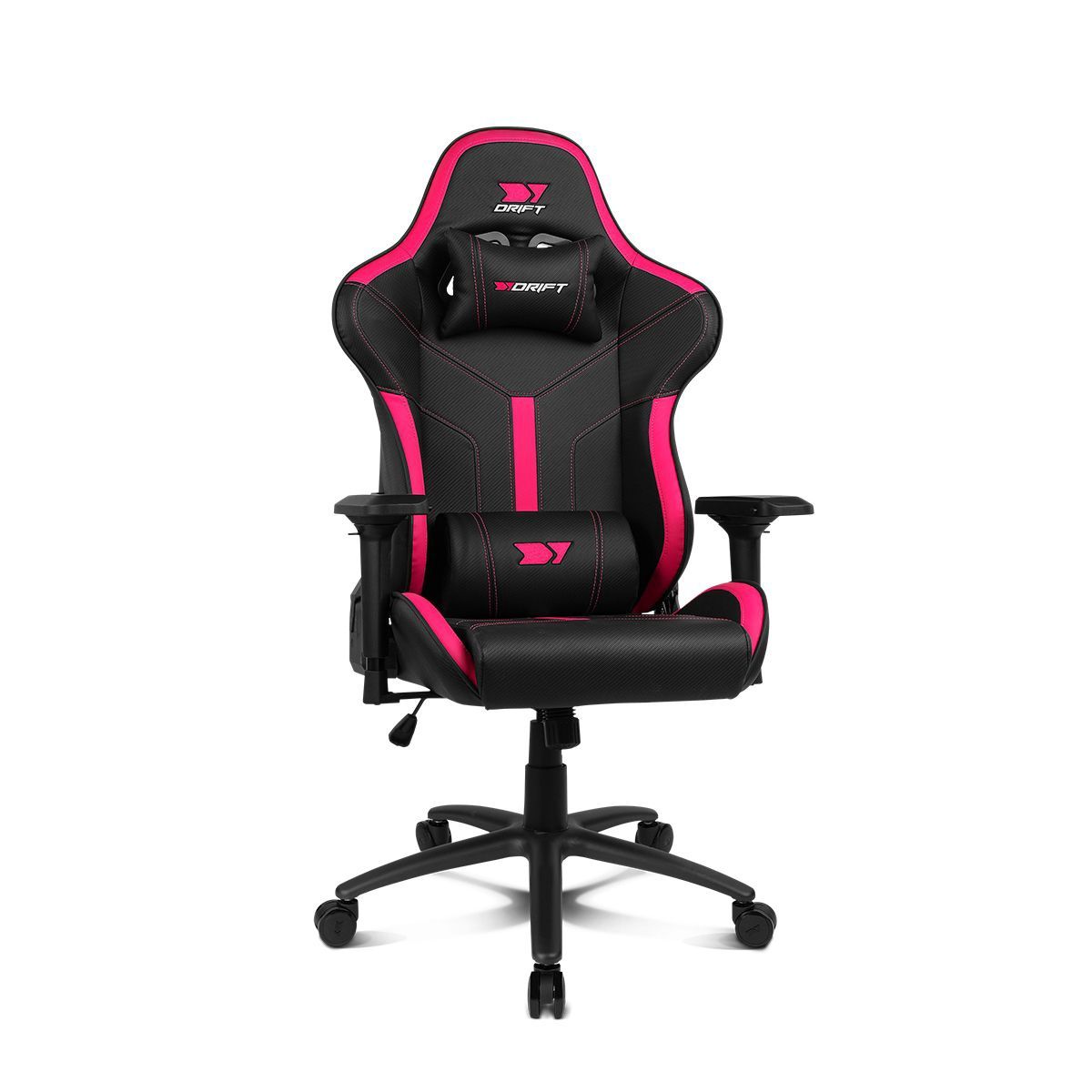 Drift Gaming Chair Dr350 - Professional Chair, Faux Leather, 4D Armrests, Black/Pink