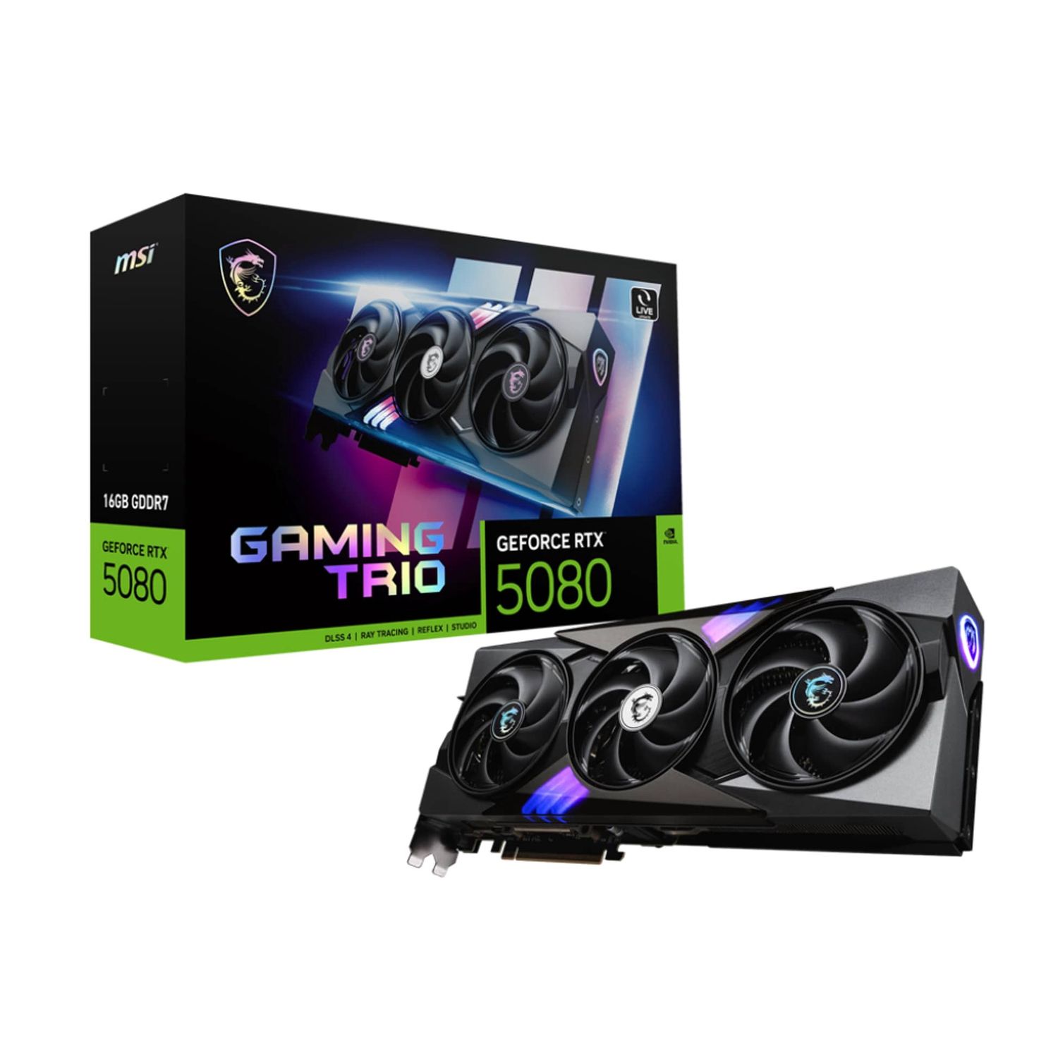 MSI GeForce RTX 5080 Gaming Trio OC 16GB GDDR7 PCI-Express Graphics Card