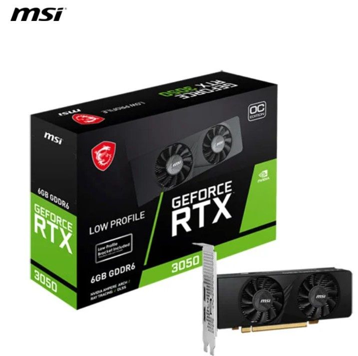 MSI GeForce RTX 3050 LP 6G OC Ampere Graphics Card