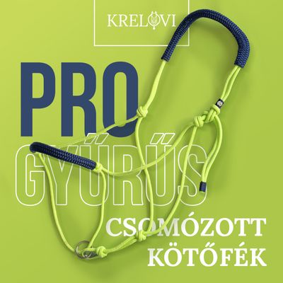 PRO csúszógyűrűs csomózott kötőfék (egyedi) PRO csúszógyűrűs csomózott kötőfék (egyedi)