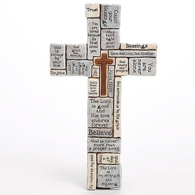 16" Crossword Wall Cross