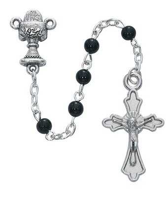 FC Black Communion Rosary IN