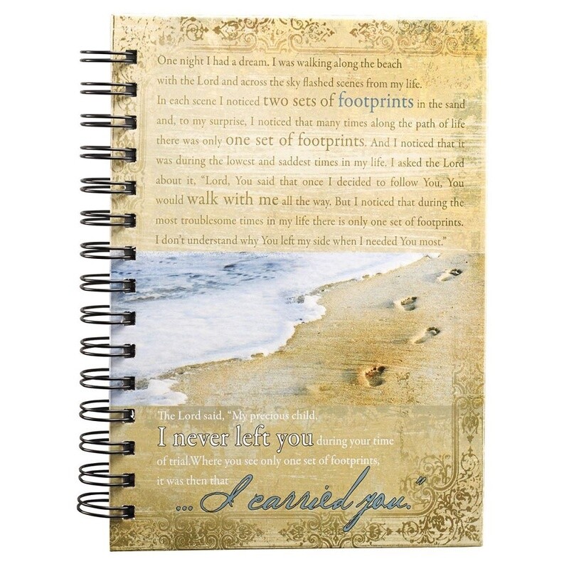 Journal Beige Footprint Wirebnd
