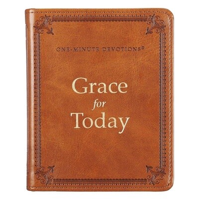Grace for Today Brown Faux Leather One-Minute Devotions