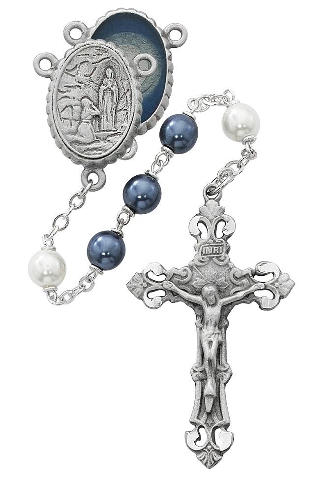 Blue &amp; Pearl Lourdes Rosary