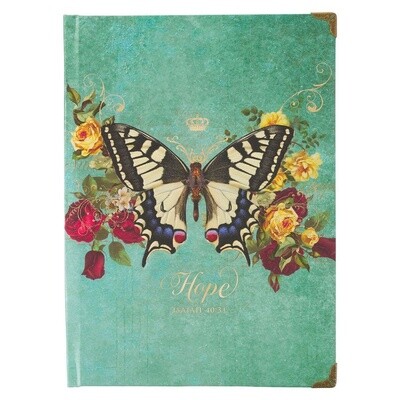 Journal Teal Butterfly Hope