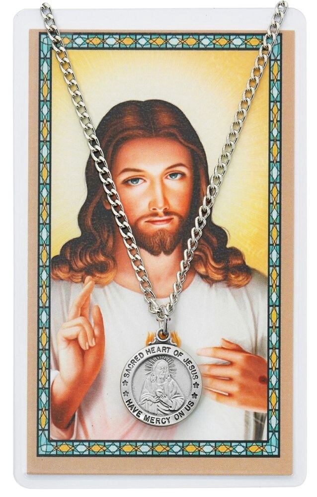 24&quot; Card &amp; Pendant Sacred Heart