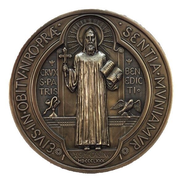 7" St. Benedict Bronze Plaque