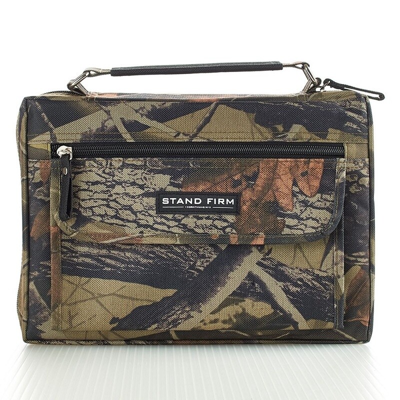 Bible Cover Camo Stand Firm Lrg
