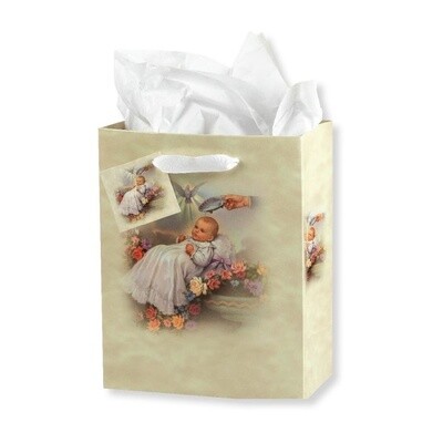Baptism-Traditional Medium Gift Bag with Tissue
