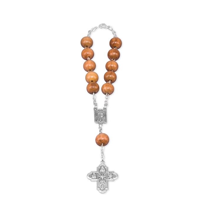 Olive Wood Auto Rosary