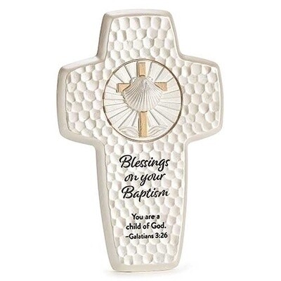 7.25&quot;H BAPTISM WALL CROSS