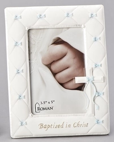 7&quot;H BAPTISM BOY FRAME 3.5X5
