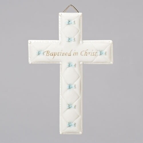 6.5&quot;H BAPTISM BOY WALL CROSS